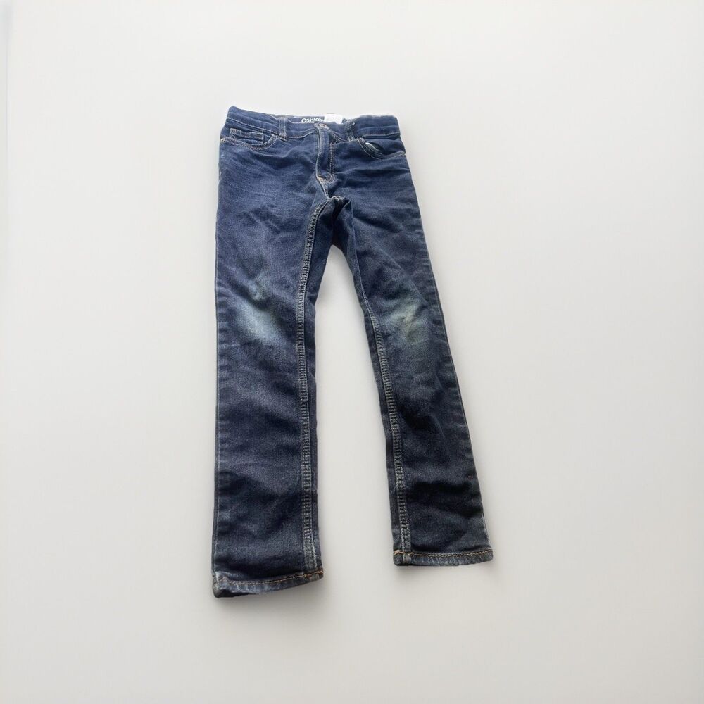 Oshkosh B'gosh Jeans Girls 7R Skinny Denim Jeans Dark Wash Stretch Adjust. Waist